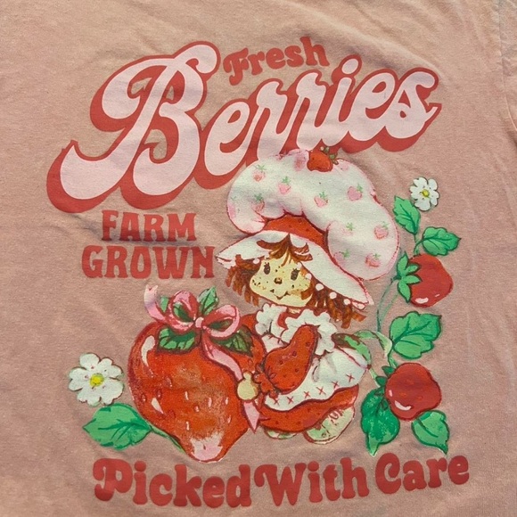 Strawberry Shortcake x Isaac Morris LTD Pink Crop Top Women's Small - Picture 2 of 7